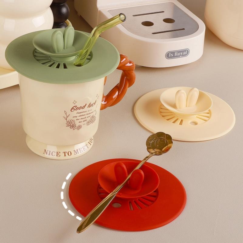 Silicone Cup Lids Mug Covers For Hot And Cold Beverages Antis Dust Reusable Silicone Coffee Cup Lids Gift