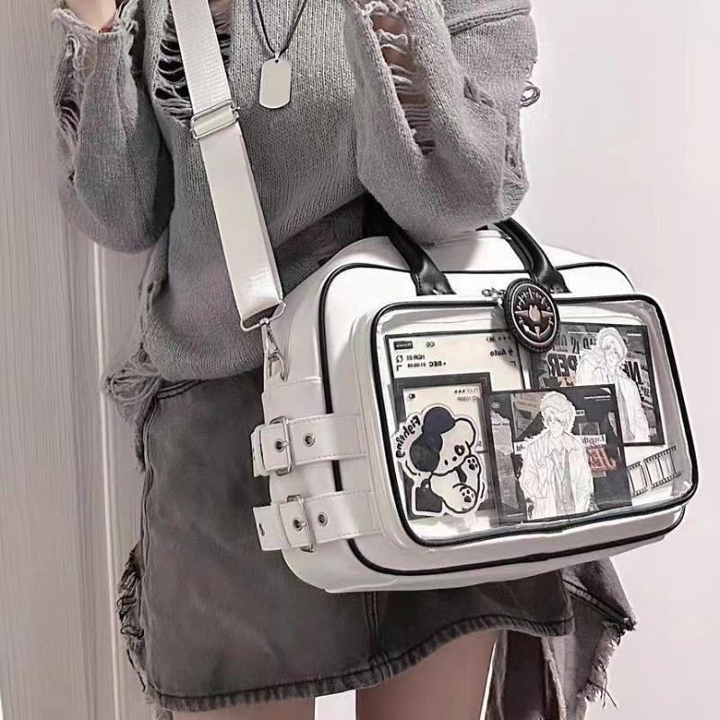 Japanese Pain Bag Large Food Volume Two-dimensional Yuan Feng Student Party Cat Box Double Shoulder Large Capacity Class Commuter Bag Messenger Bag