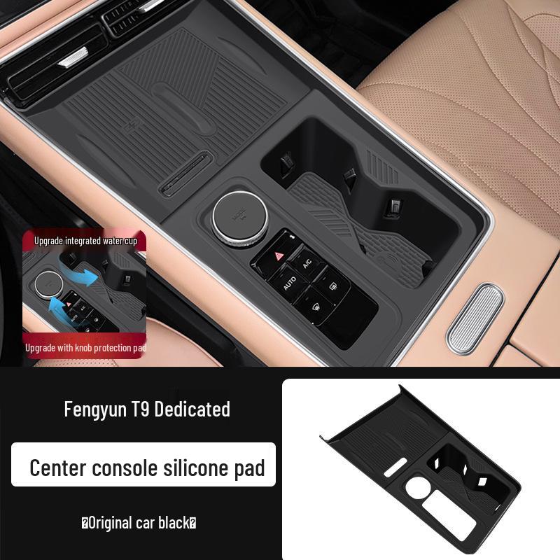 Силиконовый противоскользящий коврик для консоли и подстаканника Chery Fengyun T9