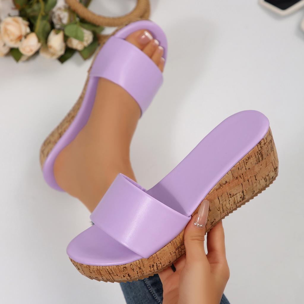 Fashion New Summer Woman Casual Platform Wedges Heels Slippers Fashion Open Toe Roman Women's Sandals Shoes Slides Mules
