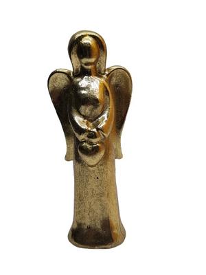 Ceramic Figurine Angel / 20 CM. / Gold / TEA-B72M / Battery-free / 8/48