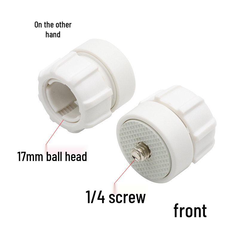 17mm Ball Head Camera Phone Stand with Swivel Head & 1/4 Phone Clip for Live Streaming, Horizontal, Vertical, & Top-Down Shooting