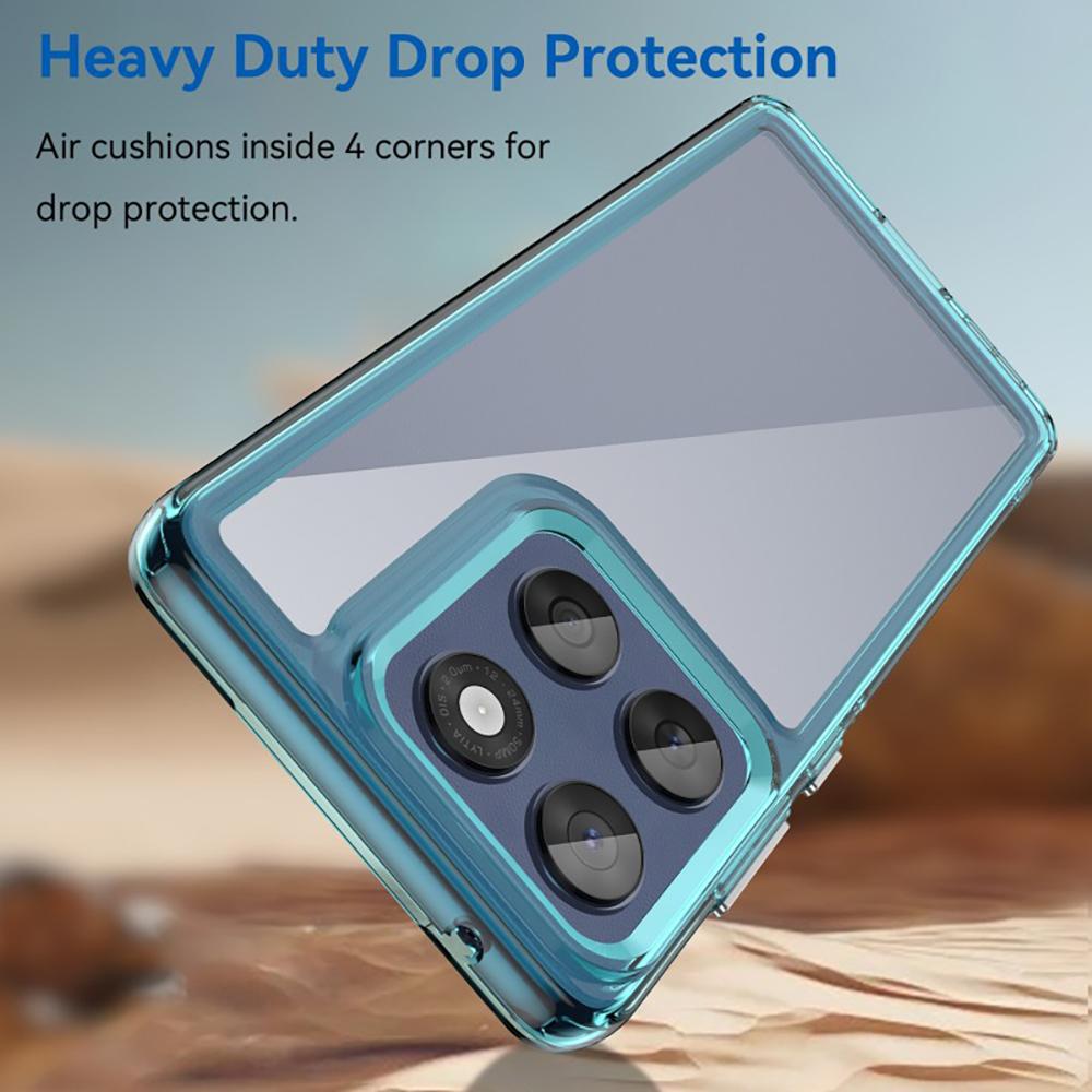 WANLONFENG XC Series For Motorola Edge 60 Fusion 5G Case TPU Acrylic Phone Cover with Tempered Glass (Big Lens Hole)