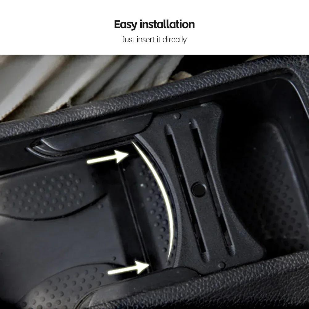 Car Water Cup Holder Limit Card Insert Coin Slot Center Console Panel For Volkswagen MK6 Golf 7/7.5 VW MK6 GTI R20 2008-2012
