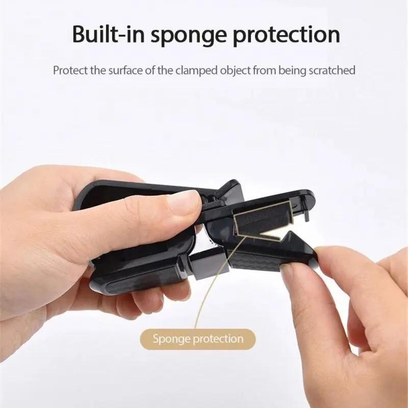 Carbon Fiber Car Sunglasses Clip – Multi-Function Glasses & Bill Holder with Double-Headed Design for Car Dashboards