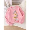 European sizes Kids' Yellow & White Butterfly Print Round-Neck Hoodie - Soft Spring/Fall Casual Wear, Cozy Playwear, Playdates & Everyday Outfits