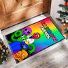Rainbow Friends Crystal Velvet Rug, Soft Anti‑Slip Crystal Velvet Carpet for Living Room Bedroom Home Decor