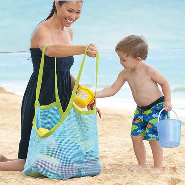 Large Mesh Beach Bag for Children's Toys – Ideal for Sand Play & Swimming