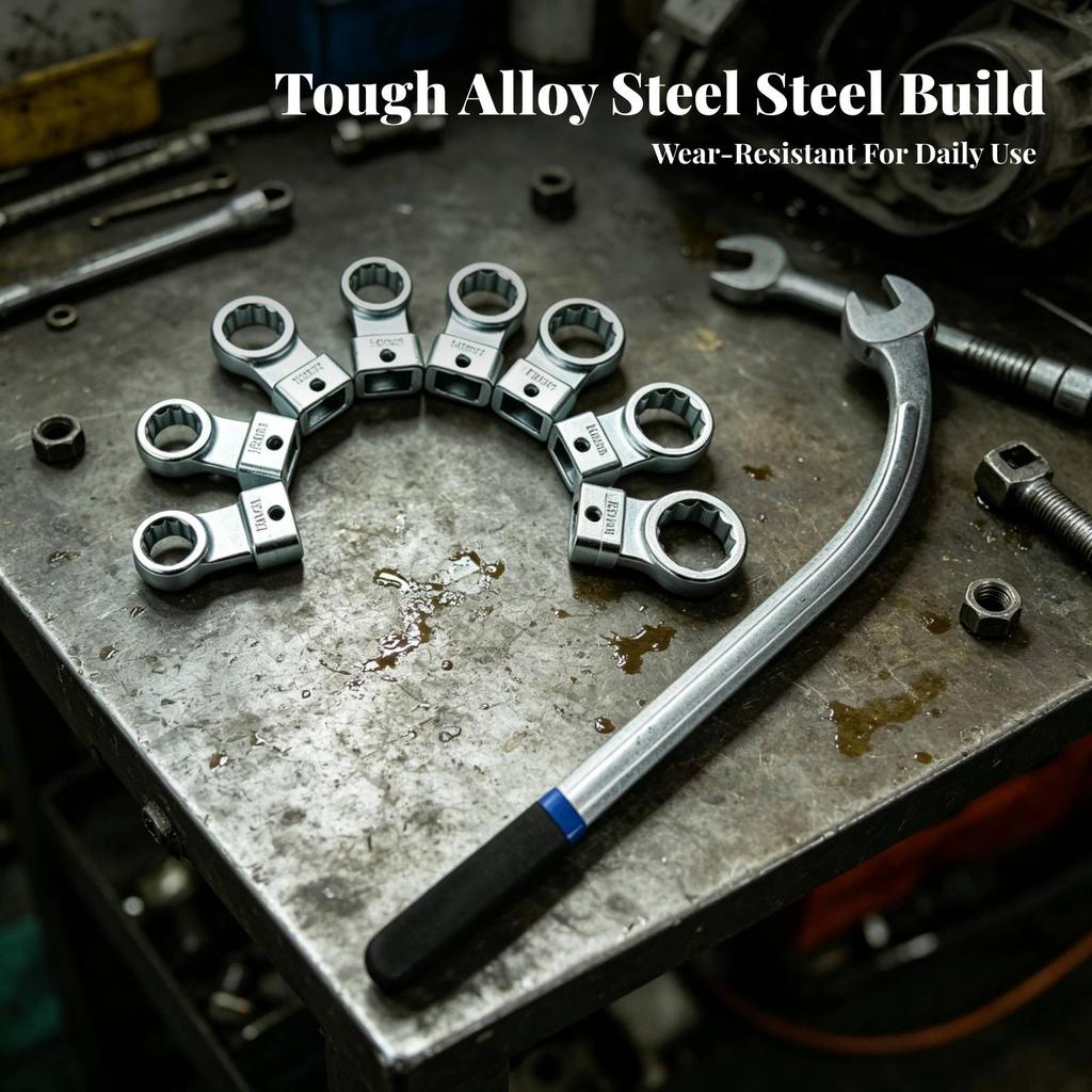 15 Pieces Pulley Removal Socket Set Molded Slots Tensioner Kit
