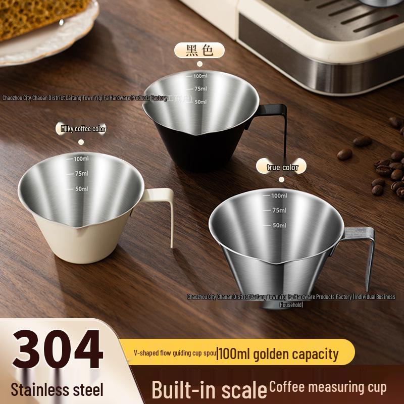 304 Stainless Steel Espresso Measuring Cup with Scale and Filter