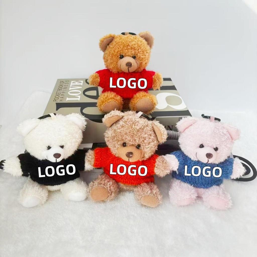 Cute Teddy Bear Keychain Pendant Plush Toy Ornament