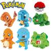 Pokémon Gengar Charmander Snorlax Squirtle Bulbasaur Particle Building Block Toy Mini Desktop Ornament Room Decoration Christmas