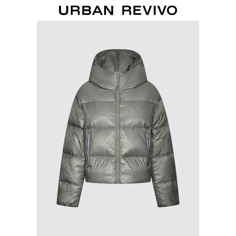 

UR 2025 Winter Women s Hooded Color-Block Down Jacket S