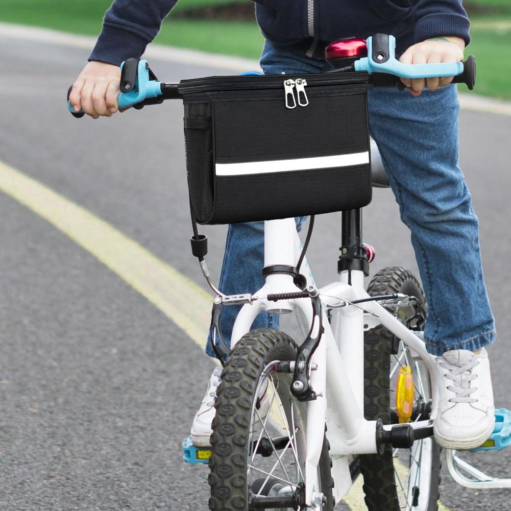 scooter basket bag for For Boys girls waterproof kids bike basket front handlebar storage for bicycles scooters