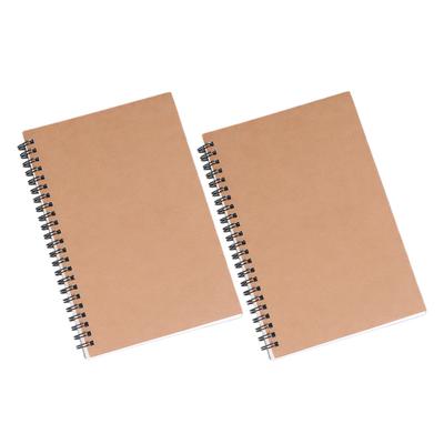 2 Stück Doppelspirale Büro Schreibwarenbedarf Kraft Spule Skizzenbuch Skizzenbuch Kraft Notizbuch