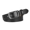 Women's Genuine Cowhide Leather Belt with Rustproof Alloy Buckle - Casual and Versatile for Jeans.