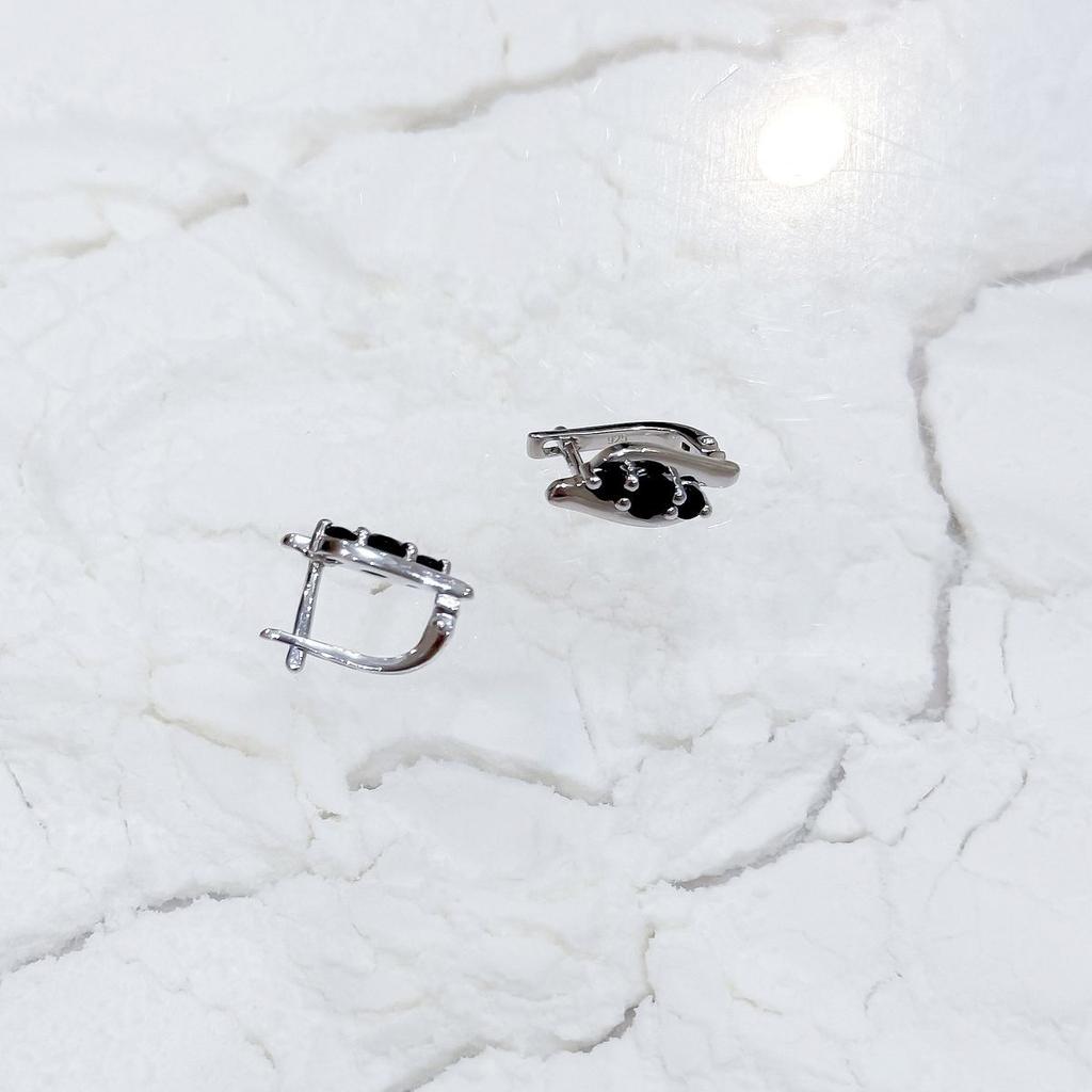 Silver Earrings with Natural Sapphire 1.65ct (2168836)