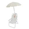 Kids Beach Chair with Umbrella Cute Cartoon Animal Print Foldable Portable Baby Camping Chair for Outdoor Activities