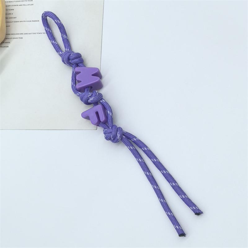 

Creative Candy Color All-Match Letters Hand-Woven Knot Bag Accessories Keychain Pendant Mobile Phone Pendant