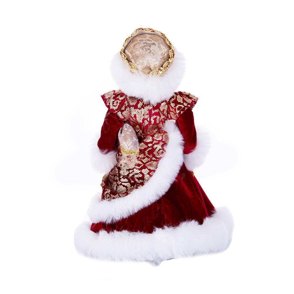Rot-Gold Jacquard Snegurochka Weihnachtspuppe
