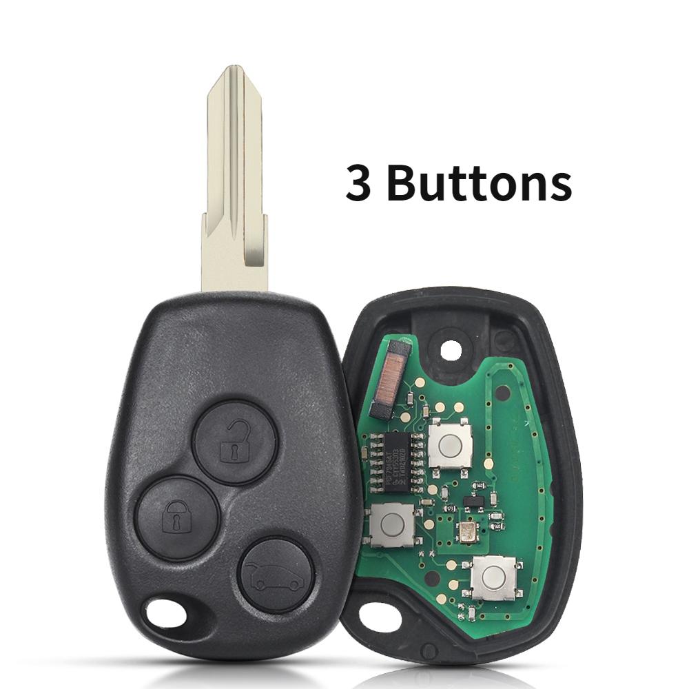 KEYYOU 2 3 Buttons Keyless Remote Control Key Fob 433MHz With PCF7947 Chip For Renault Clio Kangoo Master Modus Logan Twingo Key