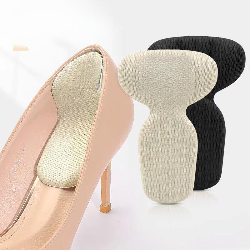 

Наклейка на пятку и подушечка для пятки 2-в-1 Мягкая противоскользящая и износостойкая наклейка для пятки, подушечка половинного размера для женской обуви, на один размер больше и на один размер меньше 1 pairs чёрный