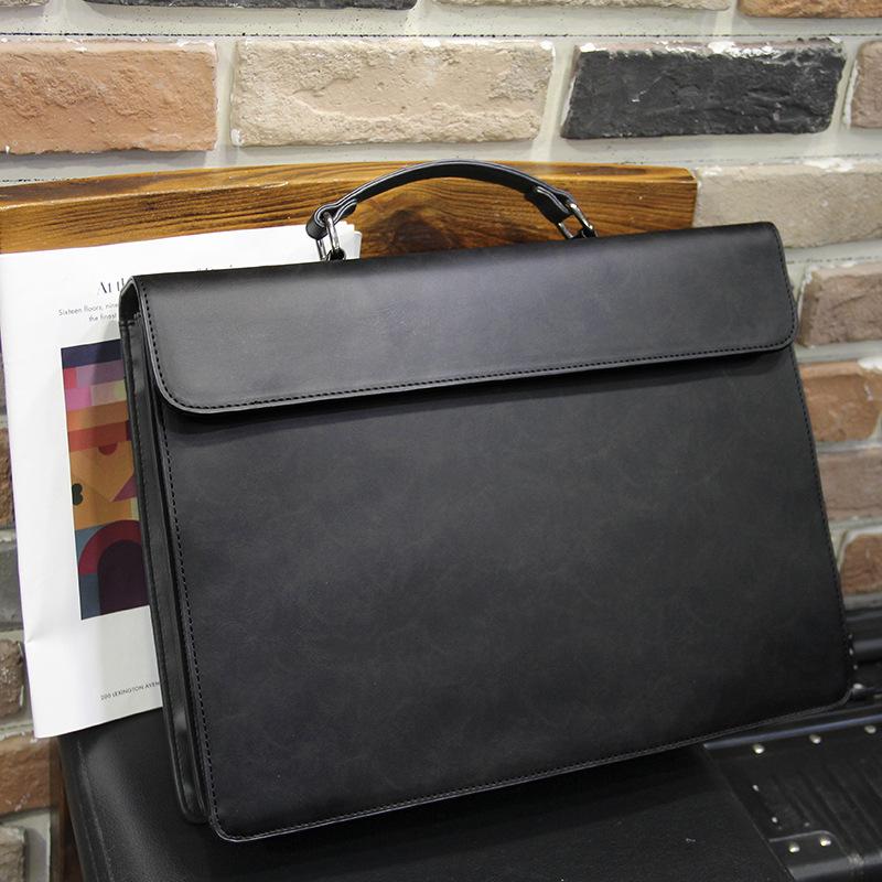 TS JYL Laptop bag,Vintage Men Handbag Briefcase Korean Style Casual Shoulder Crossbody Bag