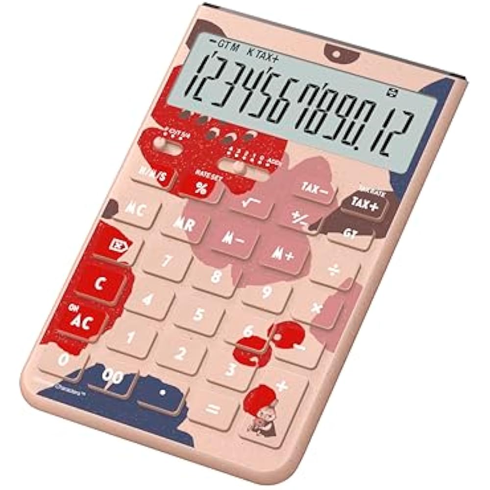 Casio Design Calculator Comfy Moomin Model Little My Design Grayish Pink Just Type 12 Digits JT-2...