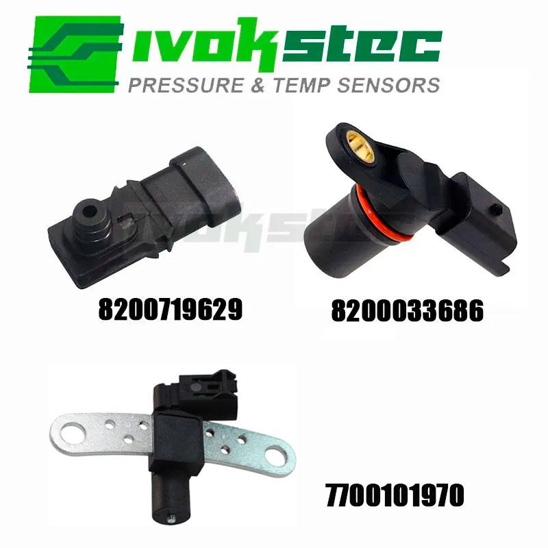 3 PCS Map + Crankshaft Camshaft Position Sensor 8200033686 7700101970 8200719629 For Renault Clio Megane Kangoo Scenic Laguna