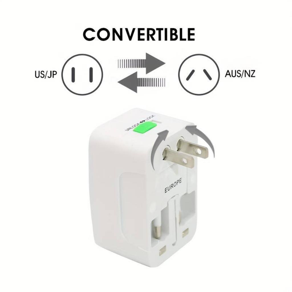 Travel Adapter  Connect to Europe, Japan, China, Canada, , EU & UK with Just 1pc