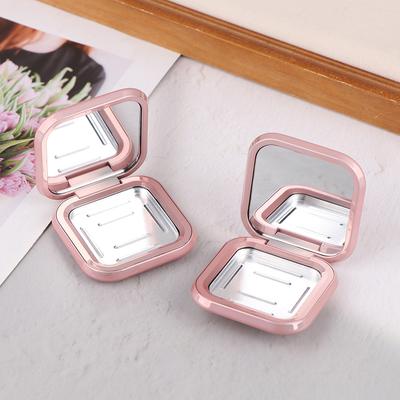Pink Empty Magnetic Buckle Cosmetics Palette Square Eyeshadow Blusher DIY Makeup Box Blusher High Gloss Lipstick Dispensing Box