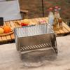 Stainless Steel BBQ Grill Rack Portable Grill Burn-er Stand Compact Folding Barbecue Grill  Picnic