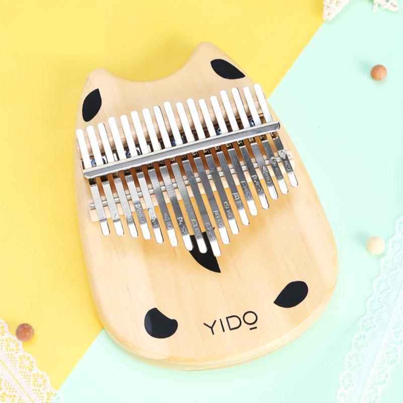 17 Keys Mini Thumb Piano, Finger Piano Musical Instrument for Kids Adults and Beginners, Music Gifts Wood Finger Piano