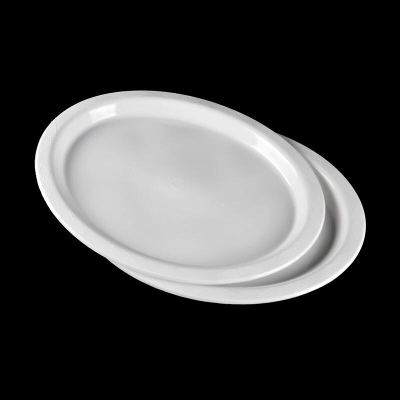 WS Disposable Thickened Oval Plastic Salad Plate