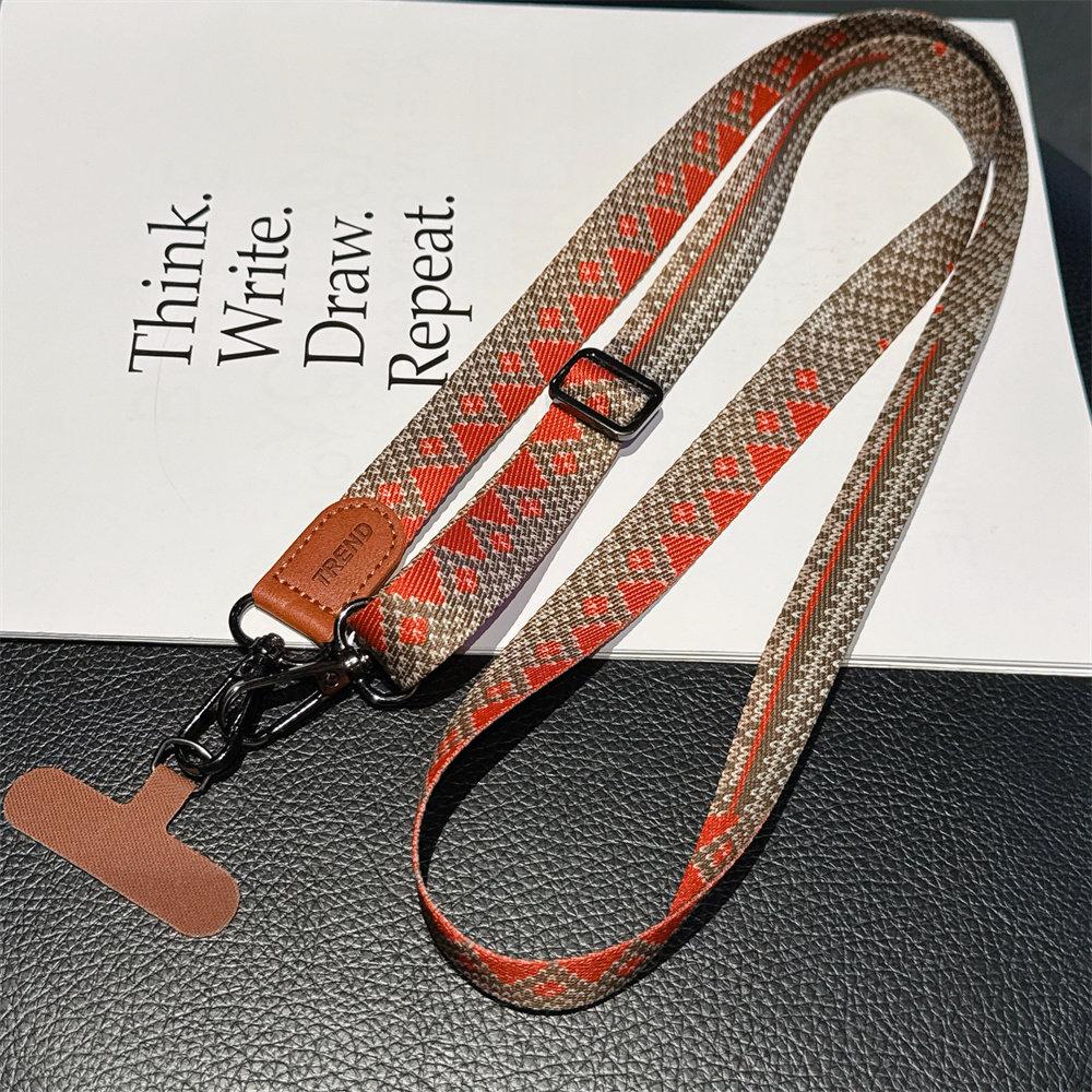 Adjustable Lanyard Crossbody Neck Cord Wrist Strap Phone Case Chain Fashion Anti Loss Outdoor Two Hooks Wide Hanging Rope