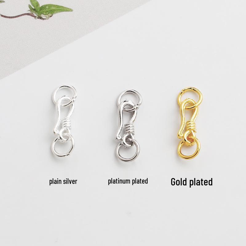 

Позолоченный стерлингового серебра S925 S-образный замок для ожерелья и браслета, аксессуары S925 Pure Silver