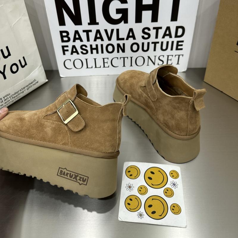 Fashion Platform Flats Women Suede Mules Shoes Winter 2025 Brand Trend Gladiator Casual Shoes Outdoor Non Slip Walking Zapatillas Mujer