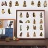 50PCS Groundhog Sticker Harajuku Guitar Phone Cafe Art Aesthetic Landscape Watercolor Laptop Luggage Wall Art Suitcase Decals