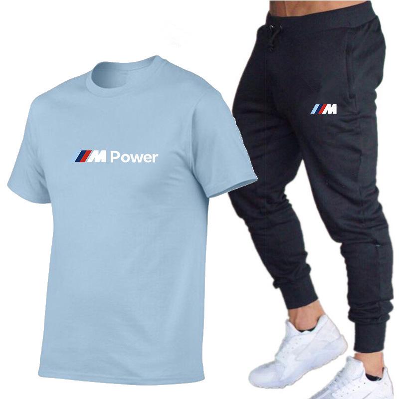 2023 Spring/Summer Cotton Short Sleeve & Long Pants Sports Set - Breathable, Versatile, Customizable