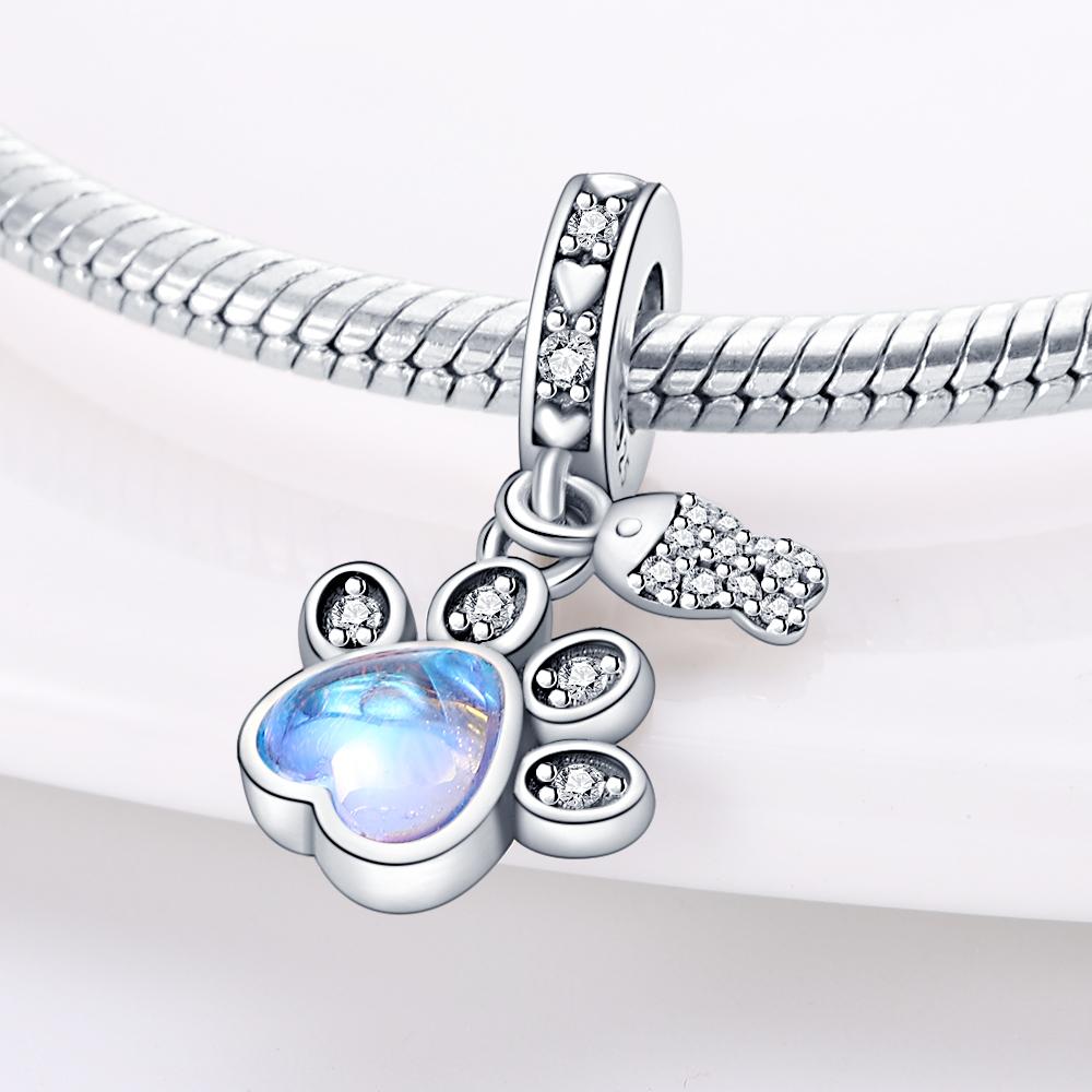 Original Charms Copper Plated Animal Series Claw Fish Beads Fit Bracelet Women Diy Jewelry Making Gift