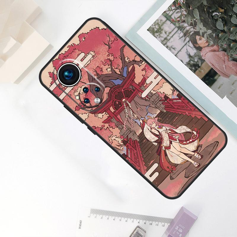 

Genshin Impact Yae Miko For Honor Magic 8 Pro 5 6 7 Lite Case For Honor Win RT 400 200 50 70 90 X8c X8b X9a X9b X9c Honor 200