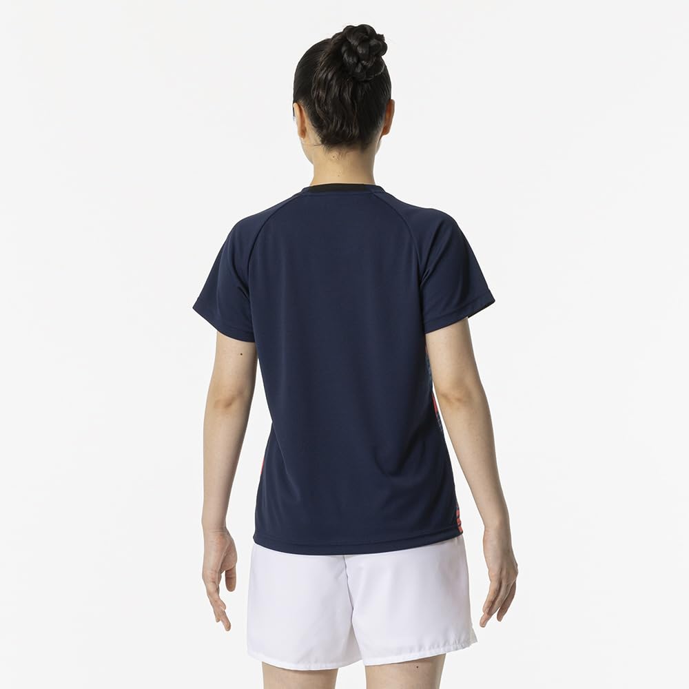 Game Short Dynamotion Officially Approved by the Japan Badminton Dress Size L Women's Tennis/Badminton Shirt, Sleeve, Moisture-Wicking, Quick-Drying,