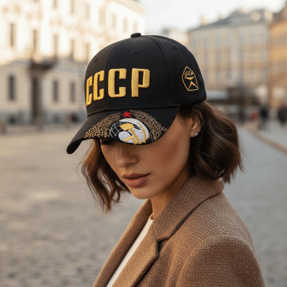 Russian National Emblem CCCP Embroidered Baseball Cap Hip Hop Adjustable Peaked Cap Cotton Snapback Caps For Man Women Unisex