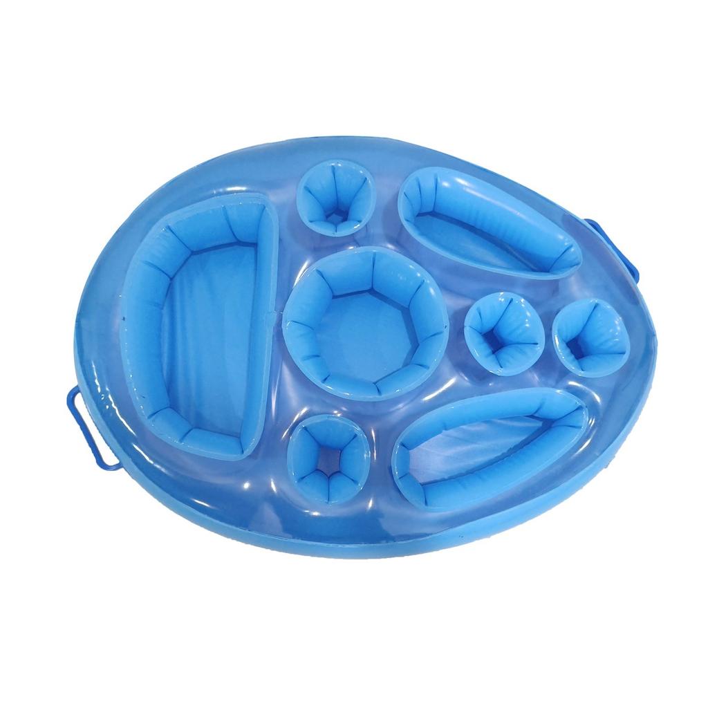 PVC Inflatable Water Ice Bar, Mobile Food Floating Cup Holder, Beverage Tray, Pool Party