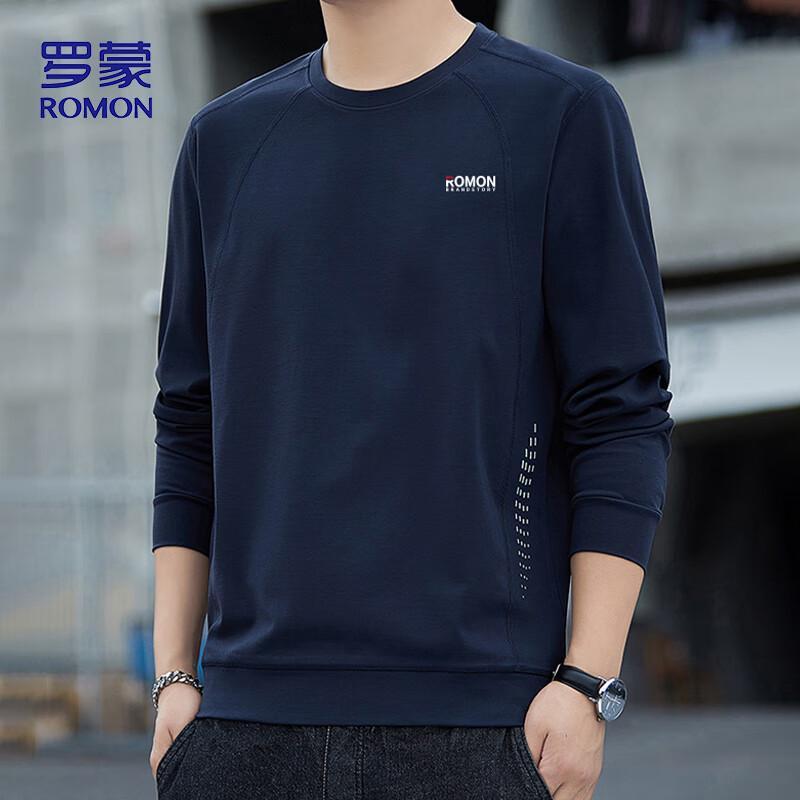 ROMON Men's WY0601 Casual Crew Neck Long Sleeve Sweatshirt