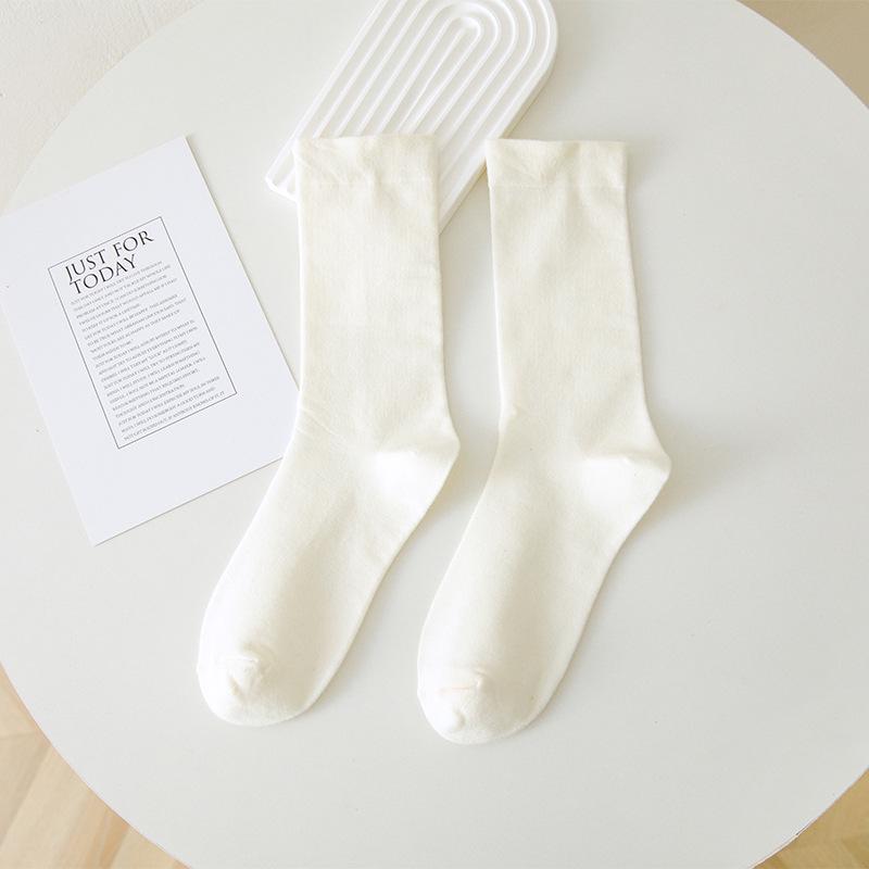 Women's Mid-Calf Pure Cotton Maternity Socks - Spring/Summer Loose Fit Scrunch Style Knee-High Socks