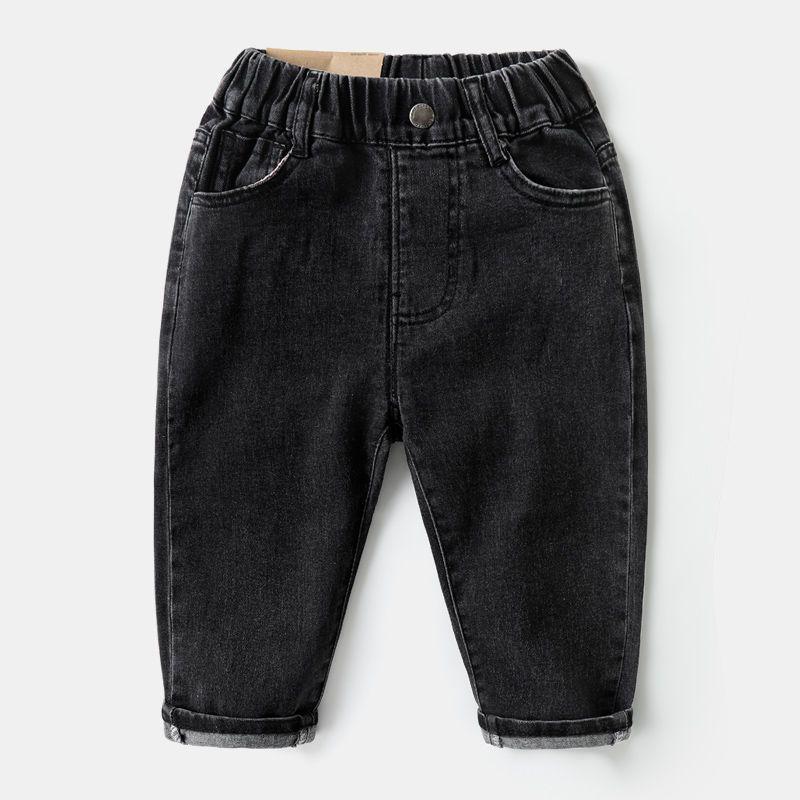 

Модные джинсы для мальчиков 2025: Весенне-осенние штаны для малышей 120 CM чёрный