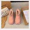 Women's Fashion Lightweight Height-enhancing Soft Sole Winter Warm Fur One Snow Boots Velvet Lined Non-slip Casual Sports Cotton Boots