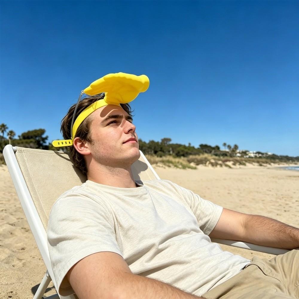 3D Printing Palm-sized Sun Hat Adjustable Creative Funny Sunshade Cap Multifunction Reusable Hand Sun Visor Headband
