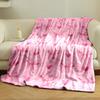 Pink Bow Heart Blanket Bedroom Blanket for Livingroom Couch Lunch Break Soft Throw for Friend's Festival Gift